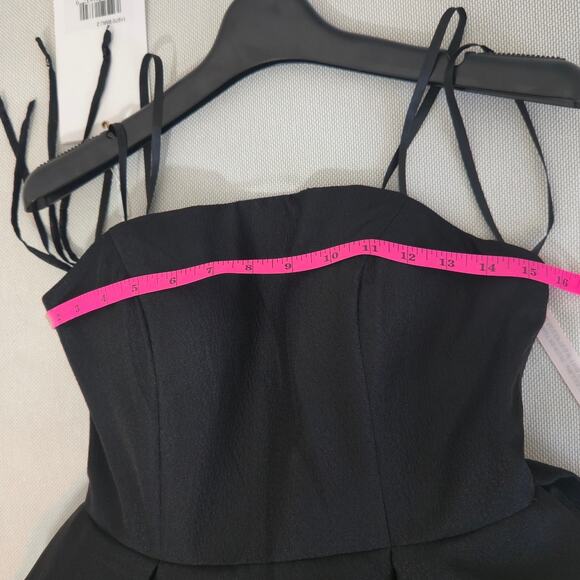 Mac Duggal Black Floral Brocade Bottom Strapless Maxi Dress Sz 2 - Picture 8 of 12